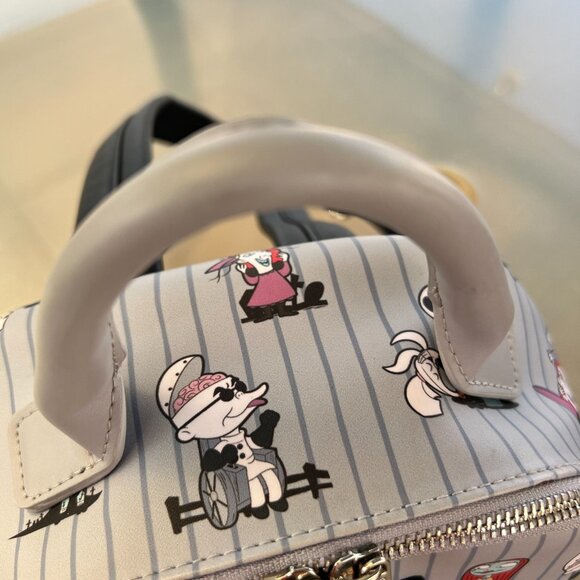 Loungefly Disney Nightmare Before Christmas Chibi Characters Grey Mini Backpack - Picture 5 of 6